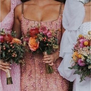 Pink Beaded Mac Duggal Gown WORN ONCE